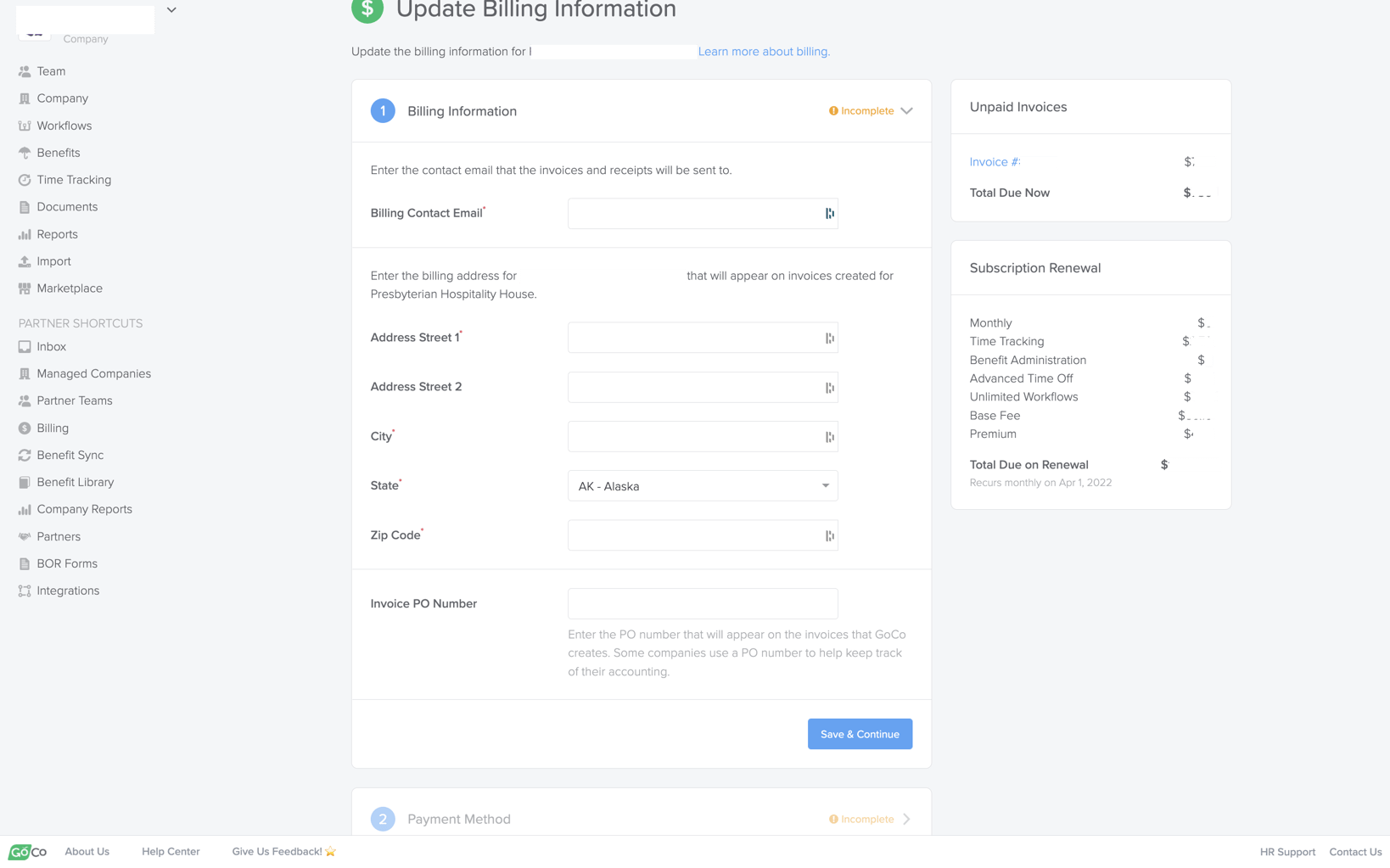 How To Add My Company s Billing Information And Payment Method 